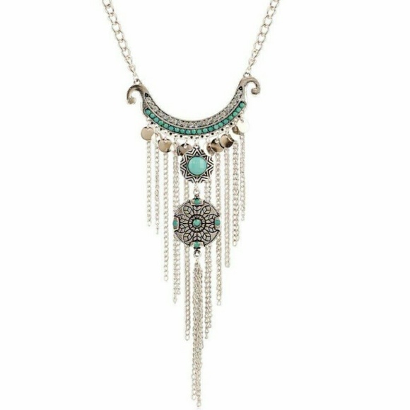1 LEFT! Boho Dreamcatcher Waterfall Necklace - Picture 4 of 6