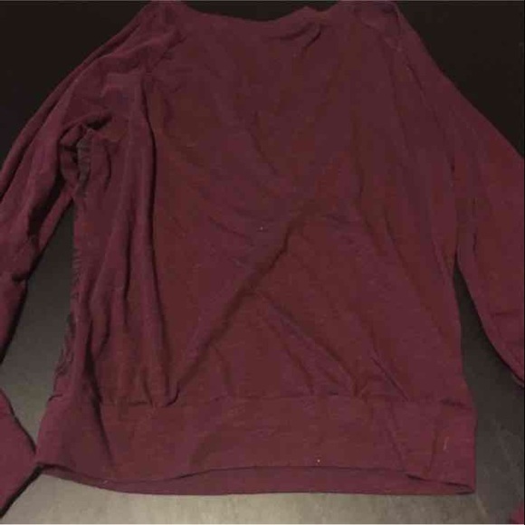 Victoria's Secret Pink Maroon Sm L/S Tee - Picture 3 of 3