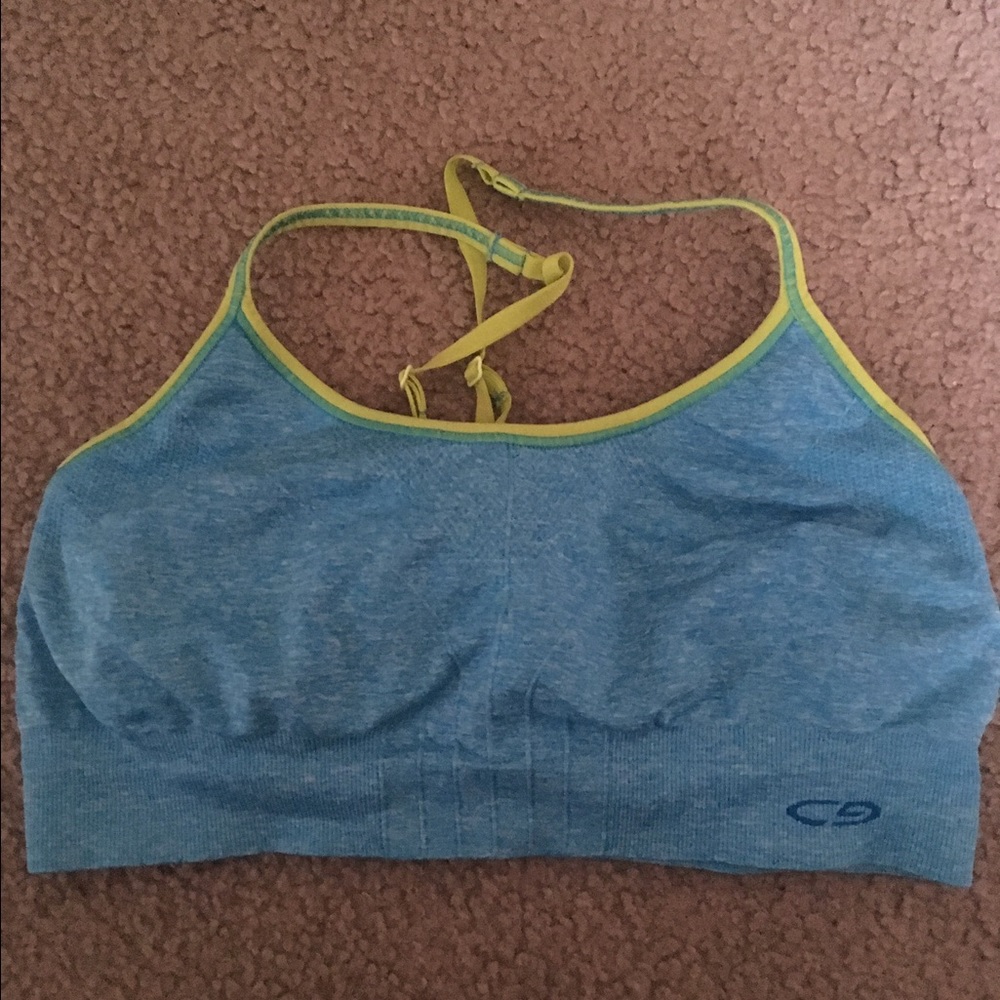 Blue and Yellow Champion Sports Bra