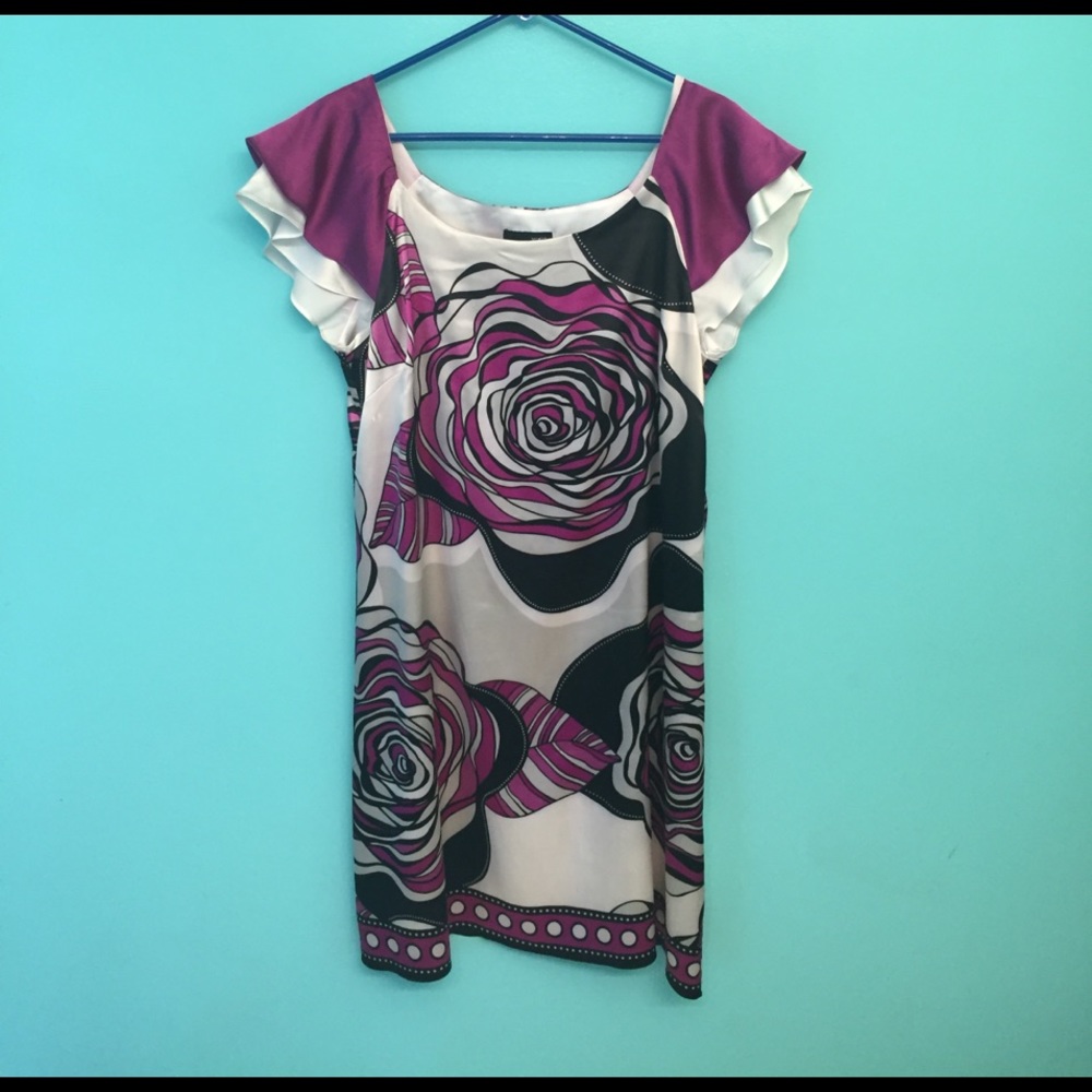 Floral print swing dress