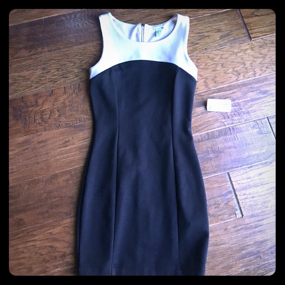 🌑Adorable tan and black bodycon!! 🌕 - Picture 1 of 2