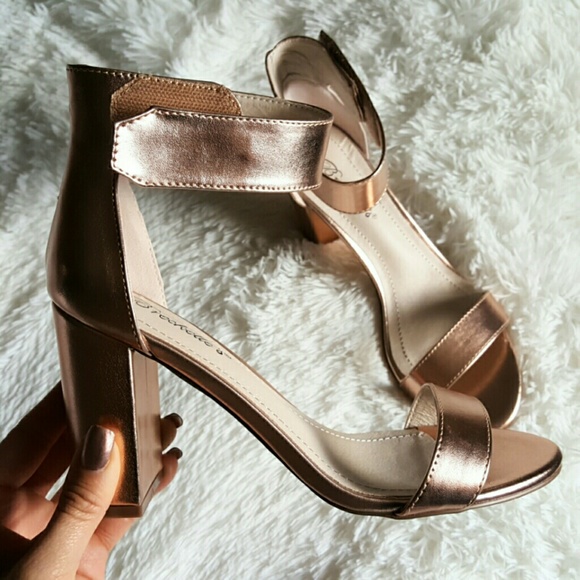 Shoes - ▪LAST PAIR▪"Drippin' Rose Gold" Block Heels NWB