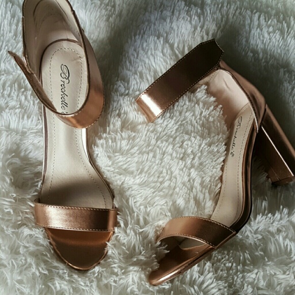 ▪LAST PAIR▪"Drippin' Rose Gold" Block Heels NWB - Picture 3 of 7