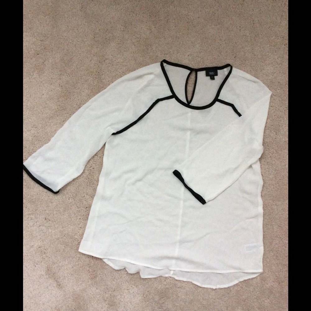 Black and white blouse