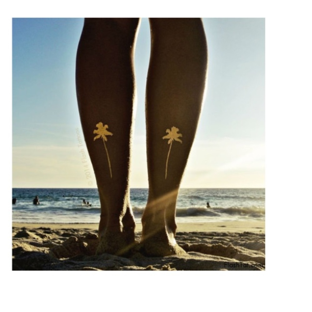 FOUR PACKS Flash Vine Temp Tattoo | Gold - Picture 7 of 8