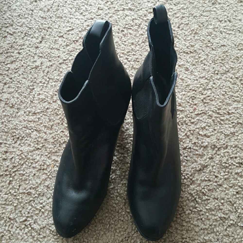 LEATHER RALPH LAUREN ANKLE BOOTS