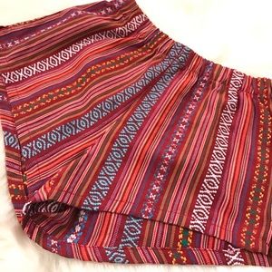 Patterned Boho Shorts