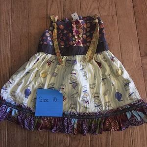 Matilda Jane Knot dress with coffee cups size 10