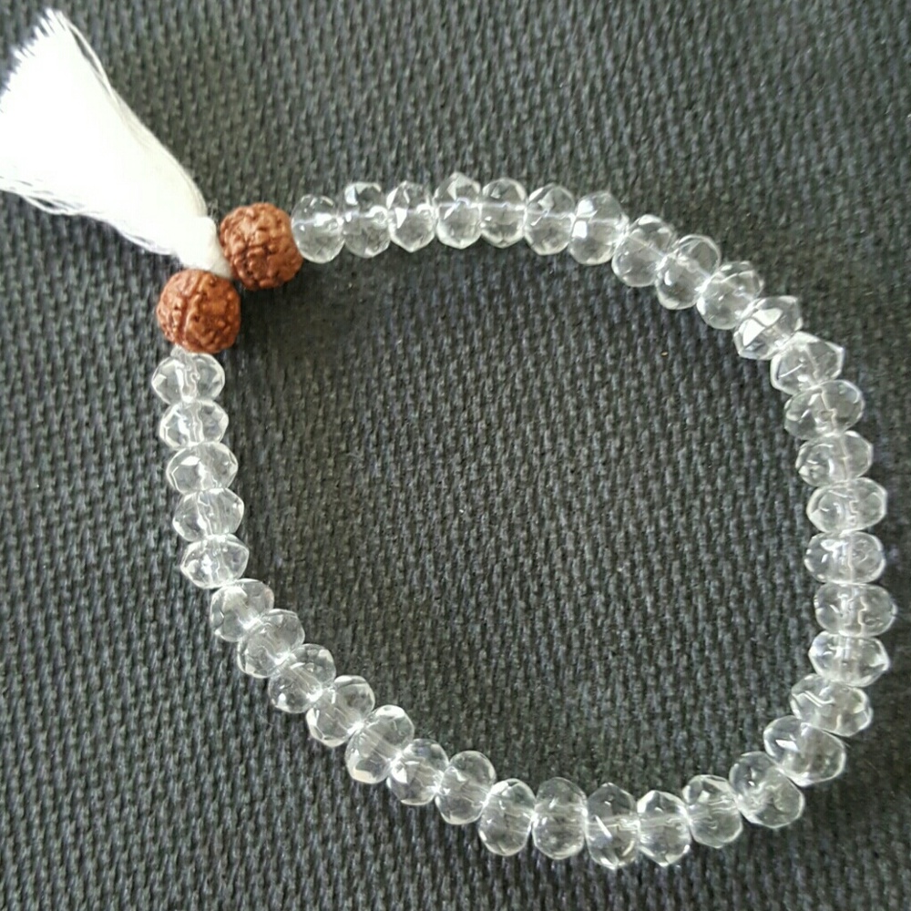 Swarvoski crystal rudraksha seel tassel mala - Picture 4 of 4