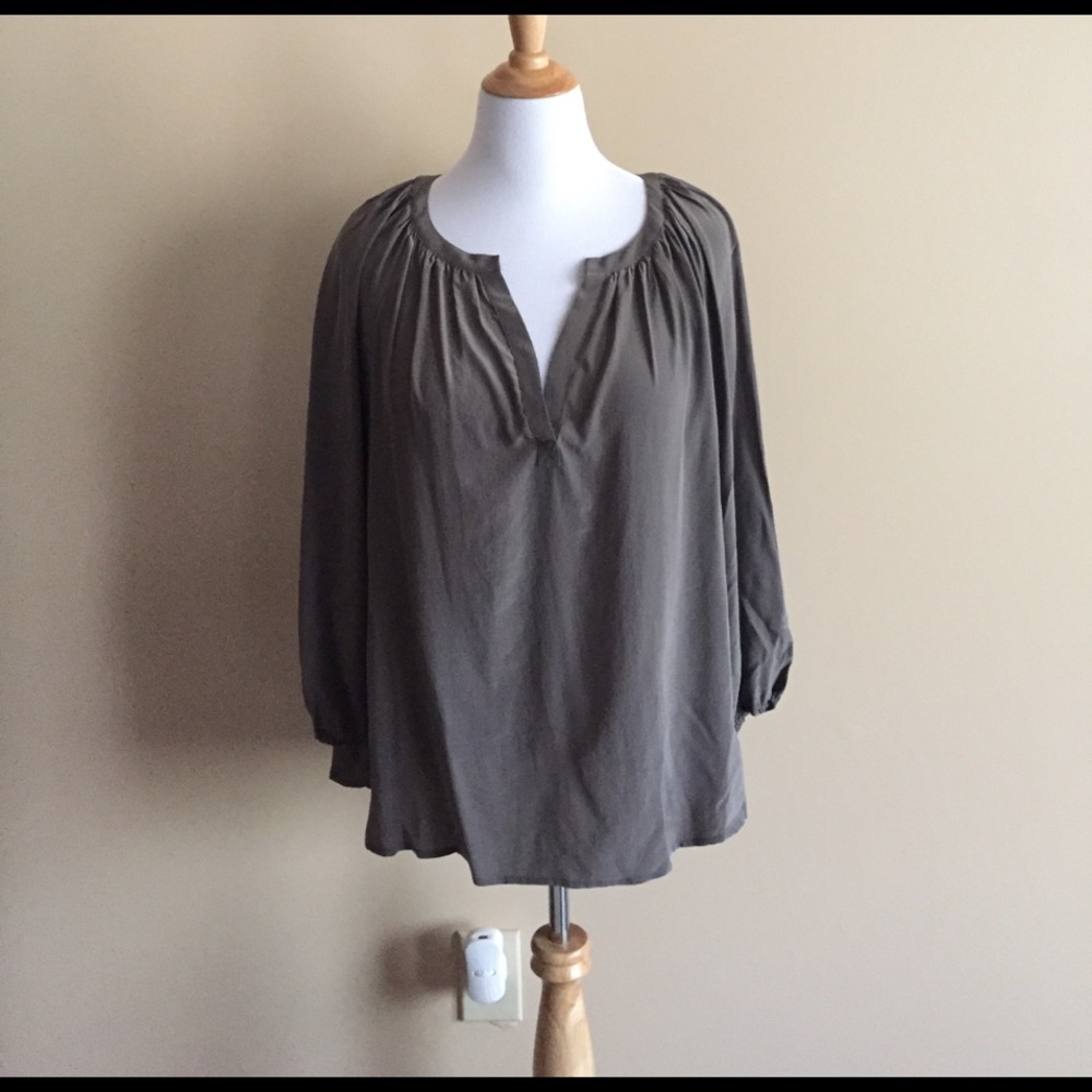 Silk peasant top