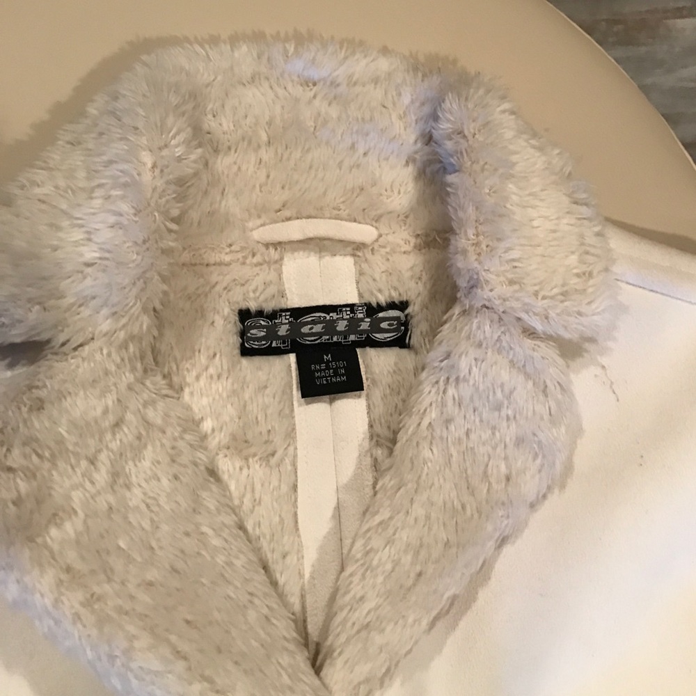 Faux Shearling Off White Jacket - image 3