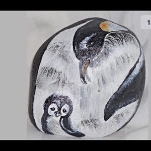 Mama, baby HANDPAINTED rock-SALE!