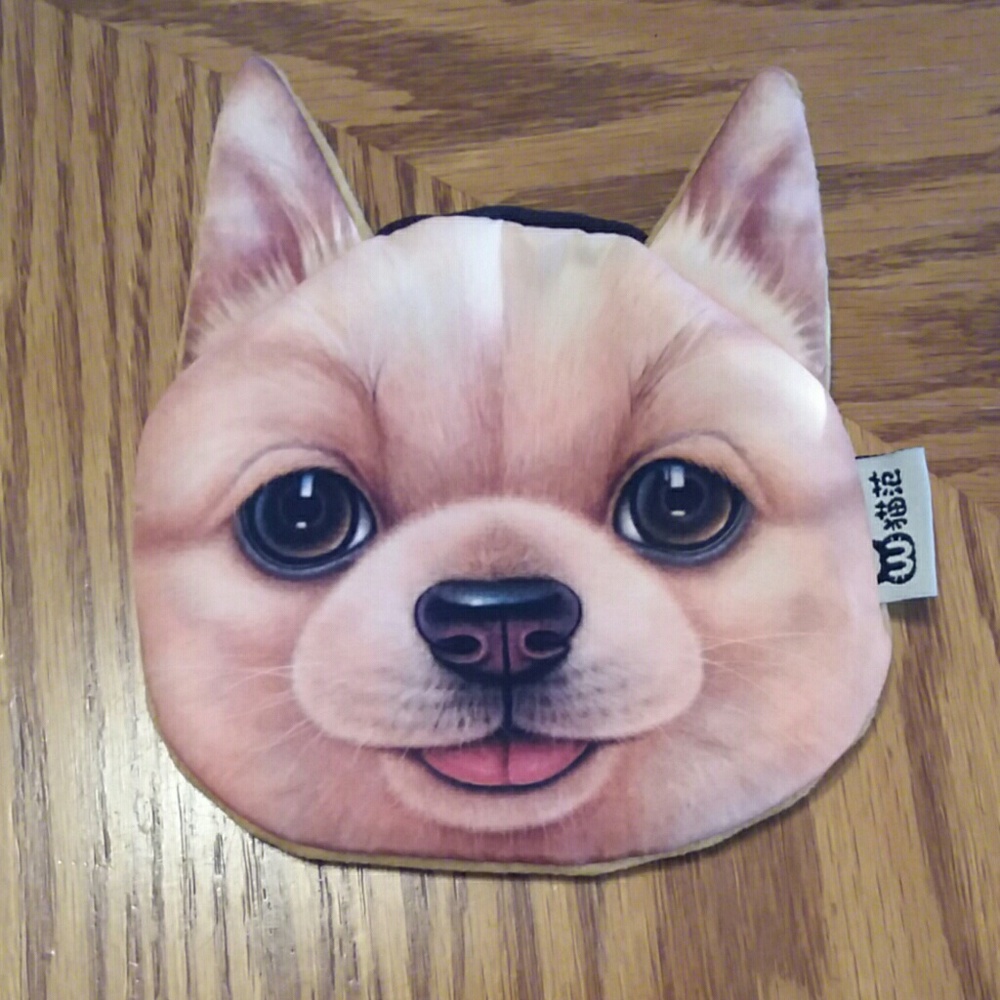 Dog zipper coin purse