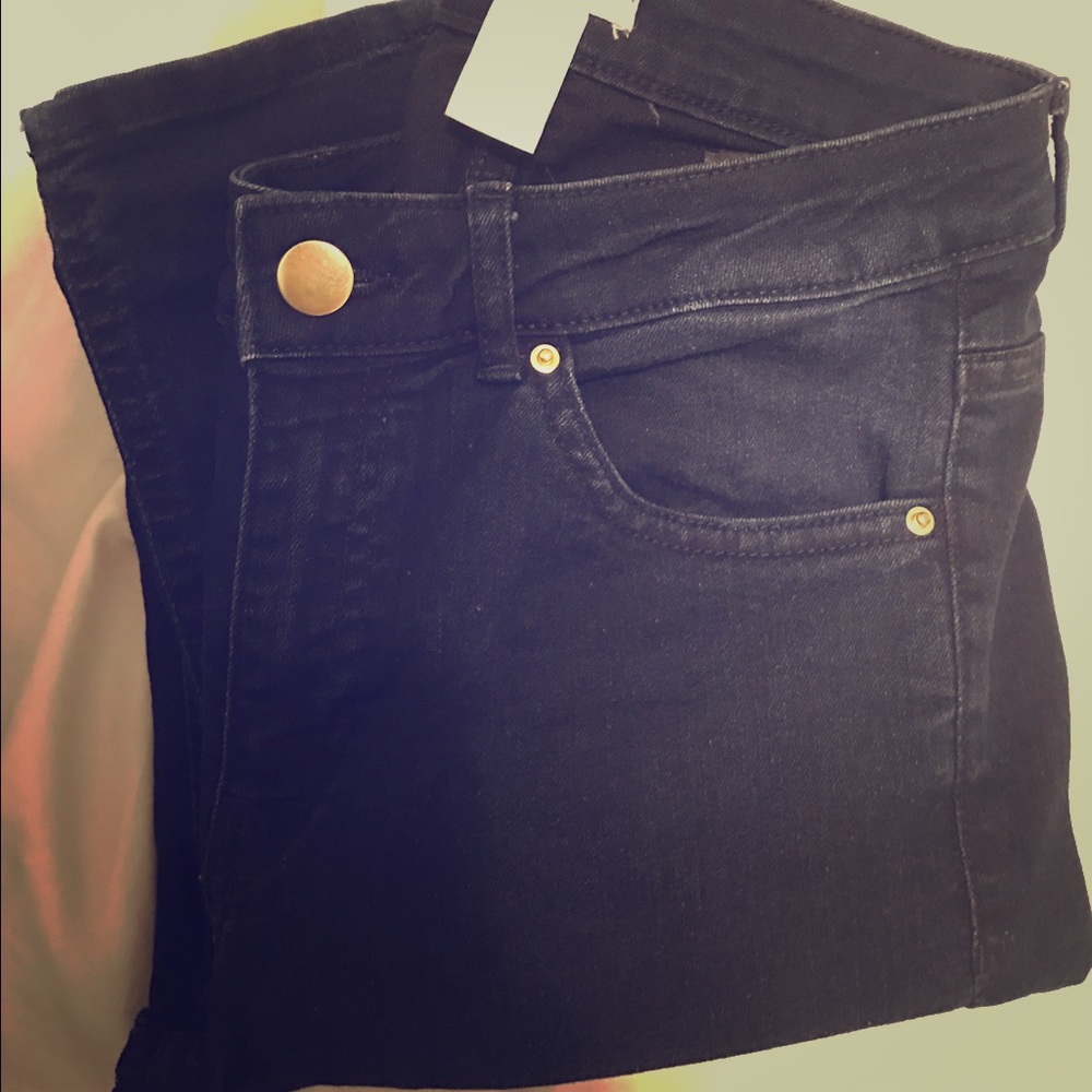 H&M high rise blue jeans