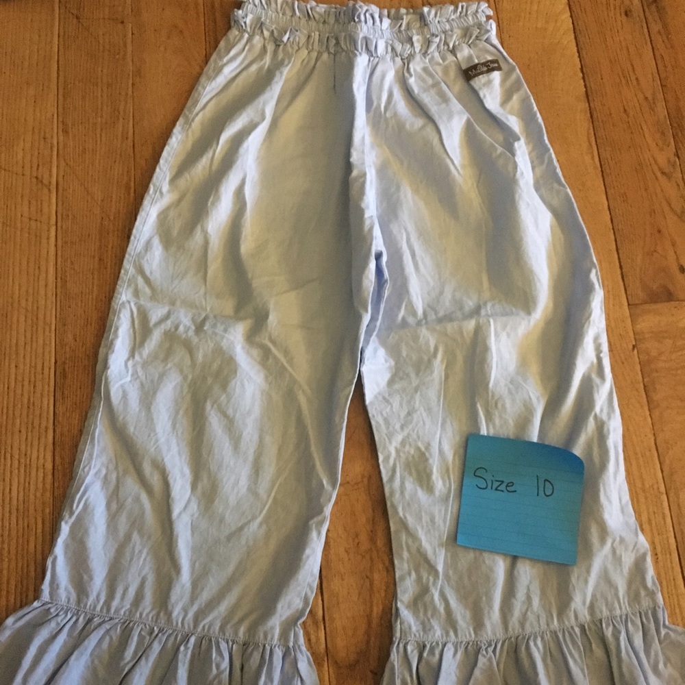 Matilda Jane light blue linen type Ruffles size 10