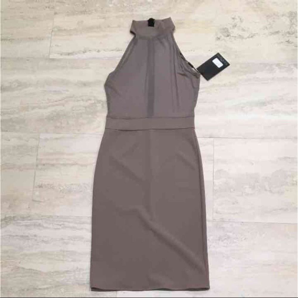 Half sheer midi dress - Picture 2 of 4