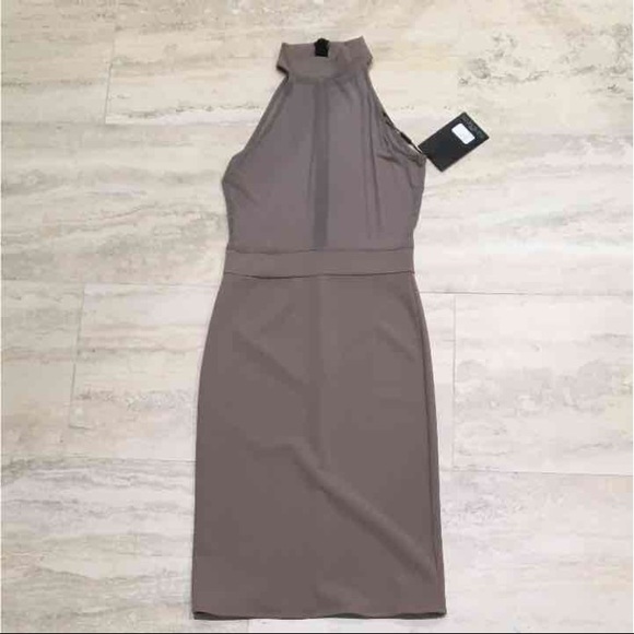 Half sheer midi dress - Picture 2 of 4