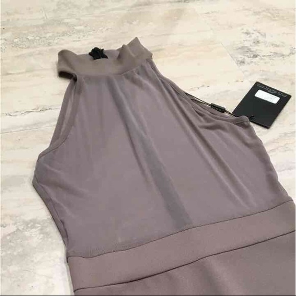 Half sheer midi dress - Picture 3 of 4