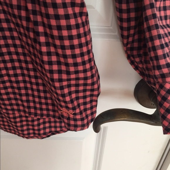 Talbots Pink and Black Checkered Button-Down - Picture 3 of 4