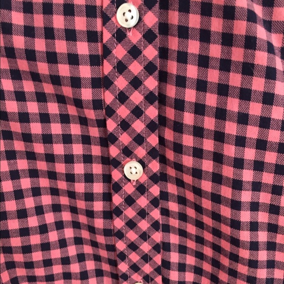Talbots Pink and Black Checkered Button-Down - Picture 4 of 4