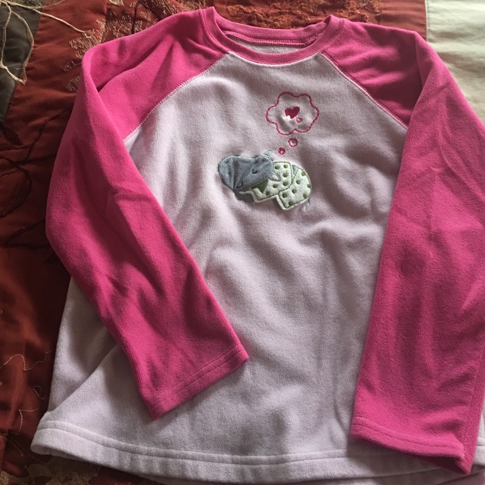 Dreaming hippo fleece pj set