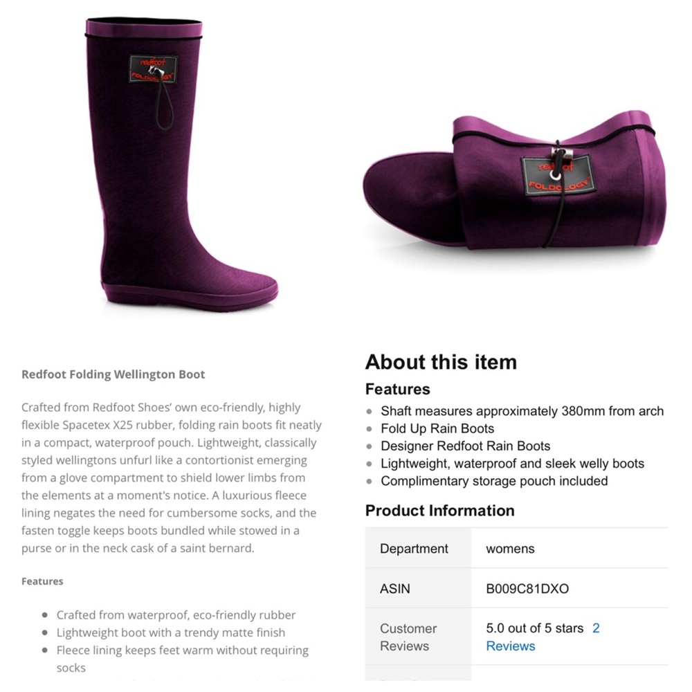 Redfoot Folding Rain Boots
