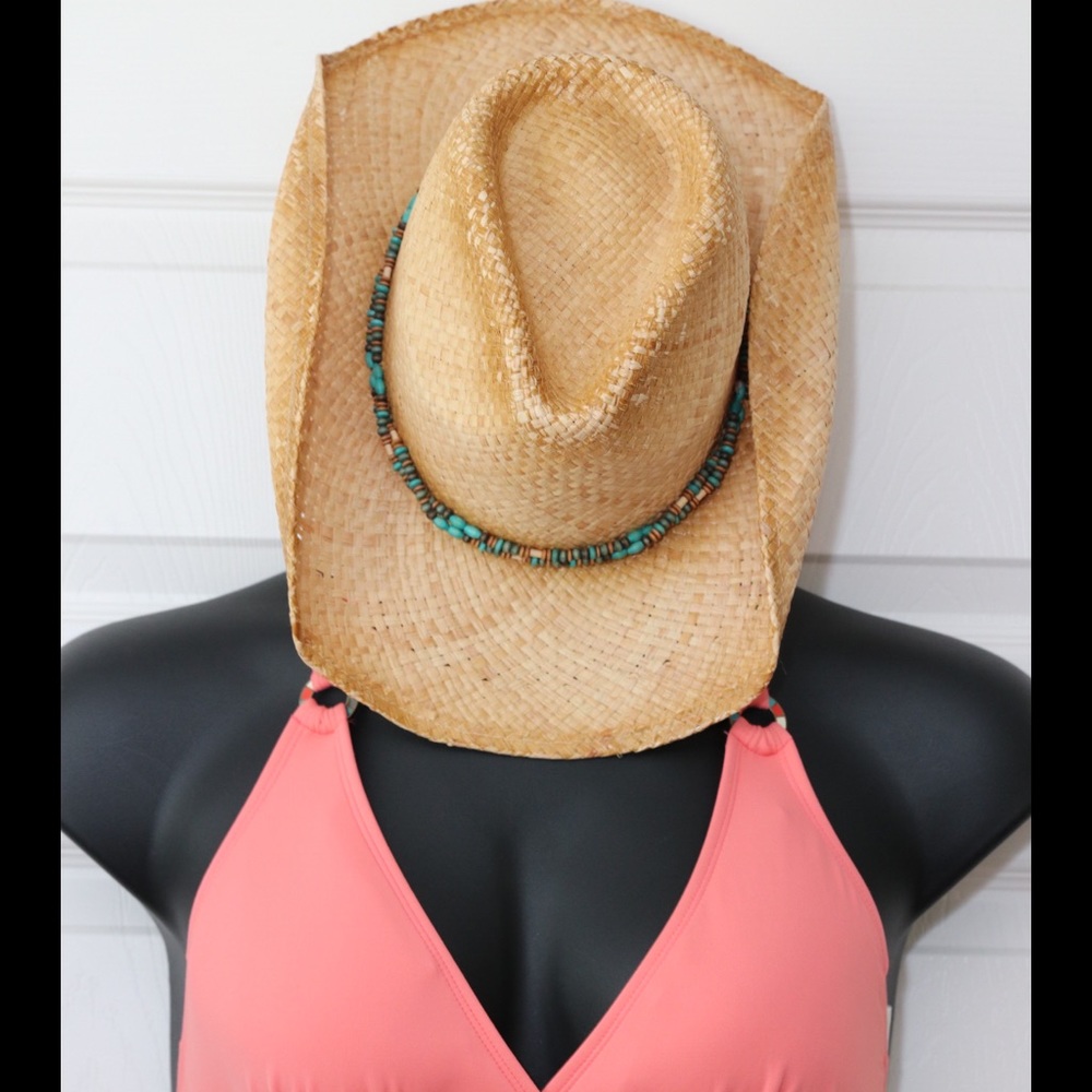 Bead Trim Cowgirl Hat