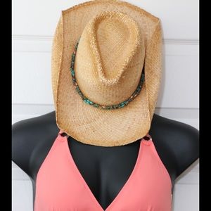 Bead Trim Cowgirl Hat