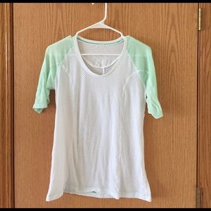 White and green lululemon top