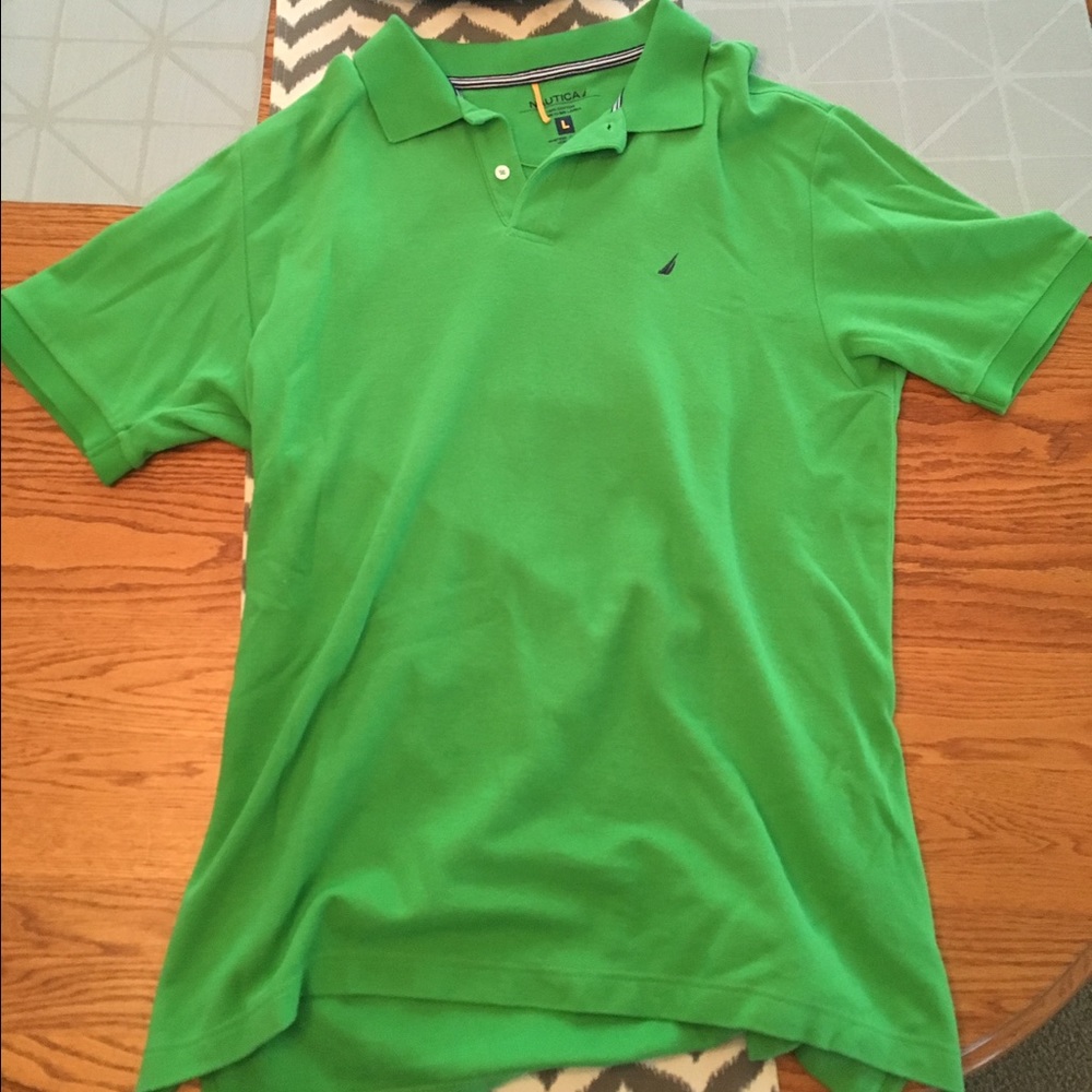 Green nautical polo large