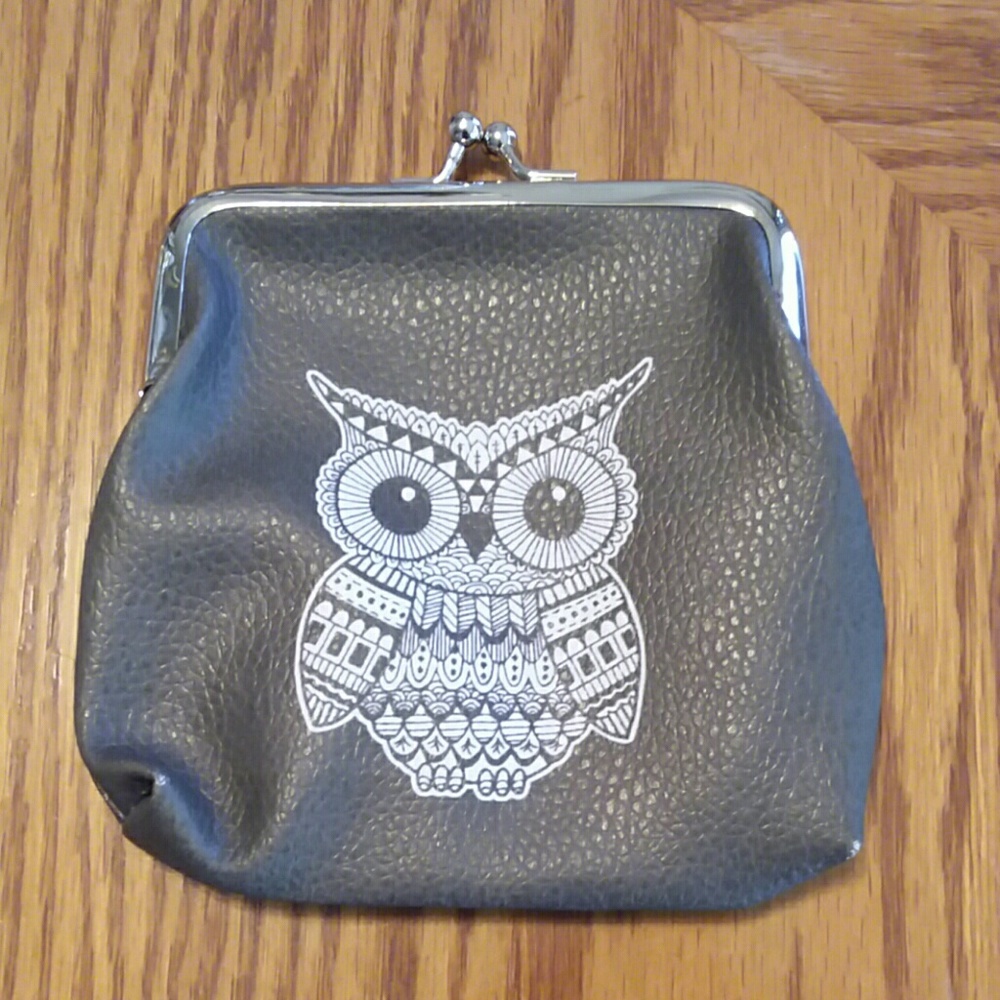 Grey owl coin purse - Picture 2 of 3