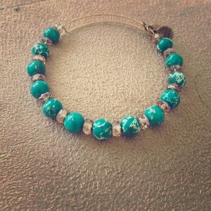 Alex and Ani turquoise bead bracelet