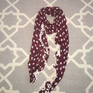 Ann Taylor polka dot scarf! NWT