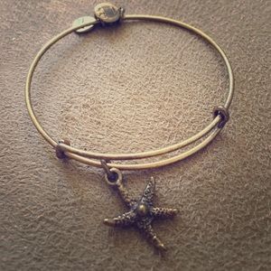 Alex and Ani gold starfish charm bracelet