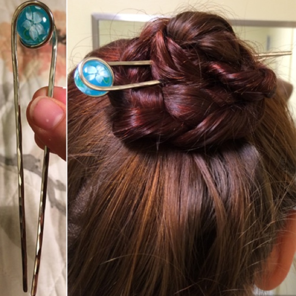 4.5" SDJ Almond Flower Hair Fork