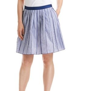 Vineyard vines poplin stripe pleated skirt