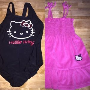 Hello Kitty Swim Wear Suit & Cover Up Set