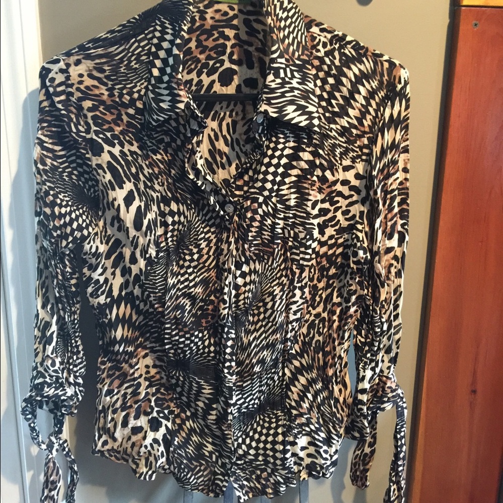 Animal print blouse