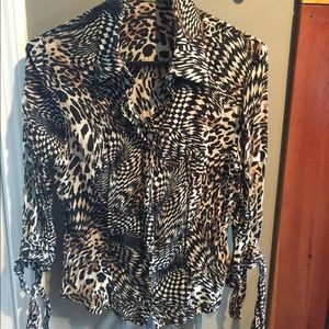 Animal print blouse