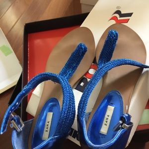 Zara blue sandals
