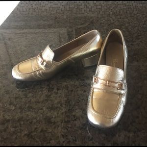Vintage gold loafers