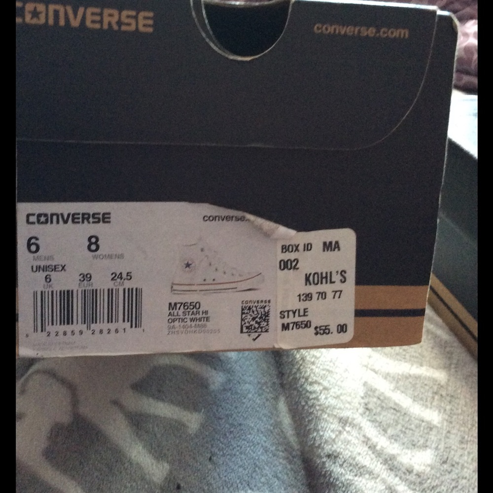 Converse high tops in all white