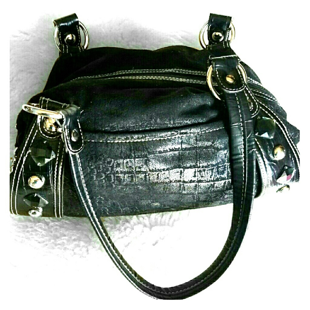Kathy Van Zeeland handbag black purse hobo satchel