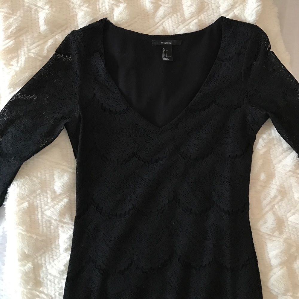 Lace black dress