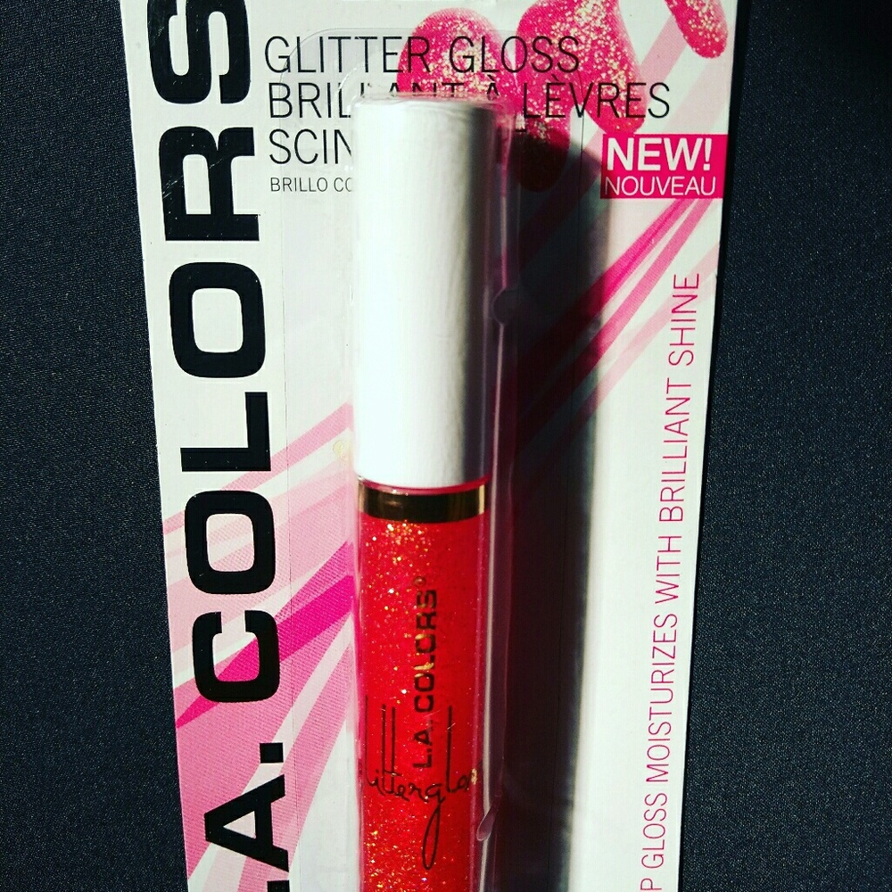 LA Colors Pink Gitter Gloss Brand New