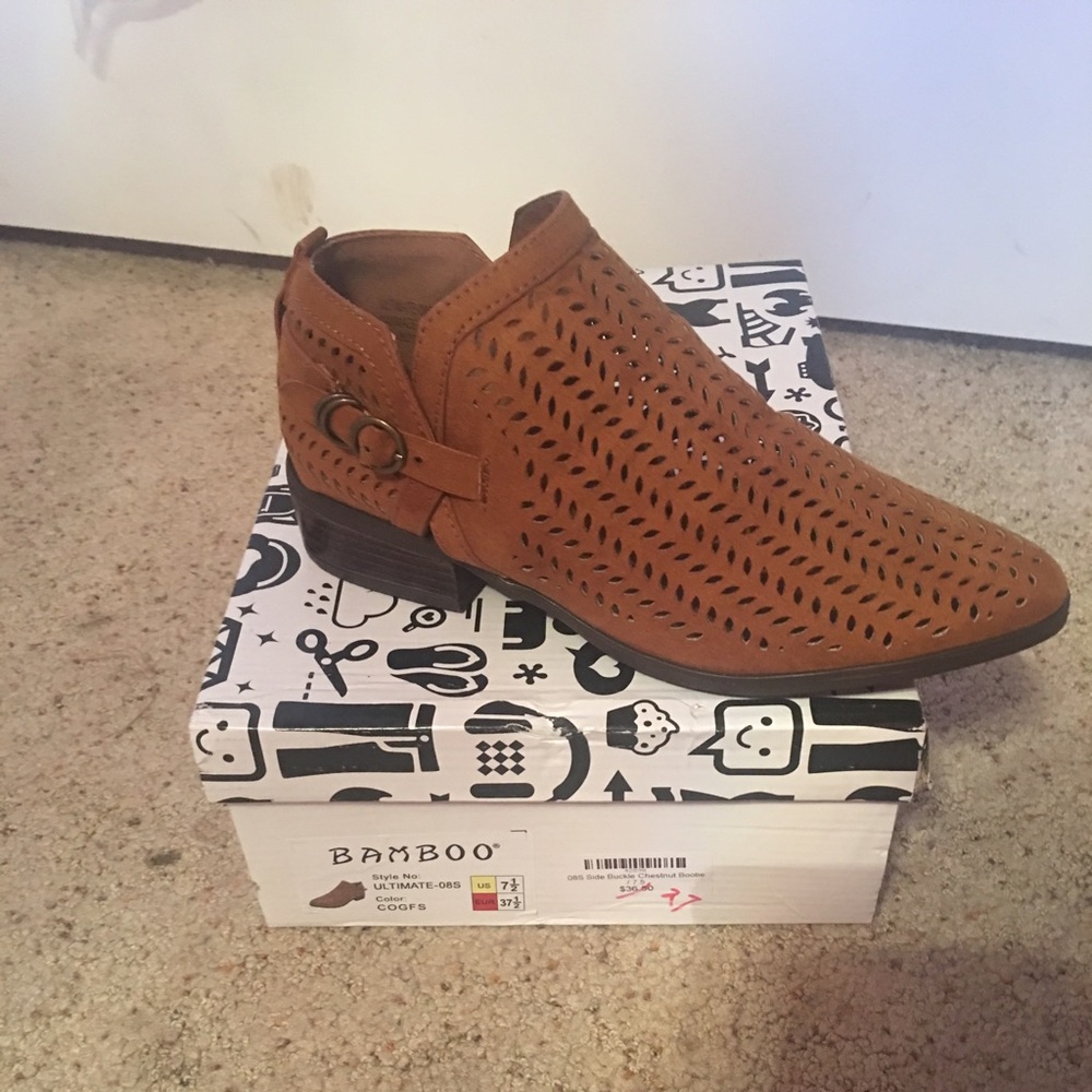 Tan ankle boots