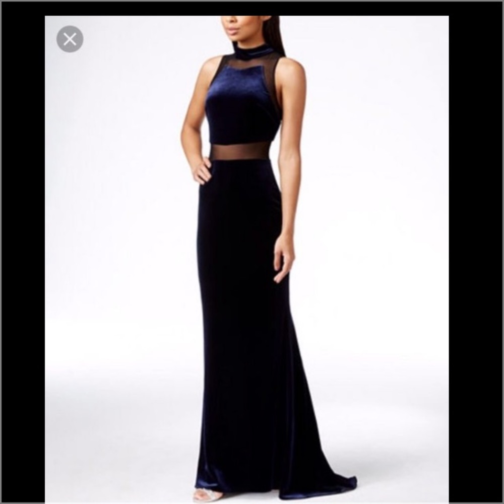 Velvet illusion dress