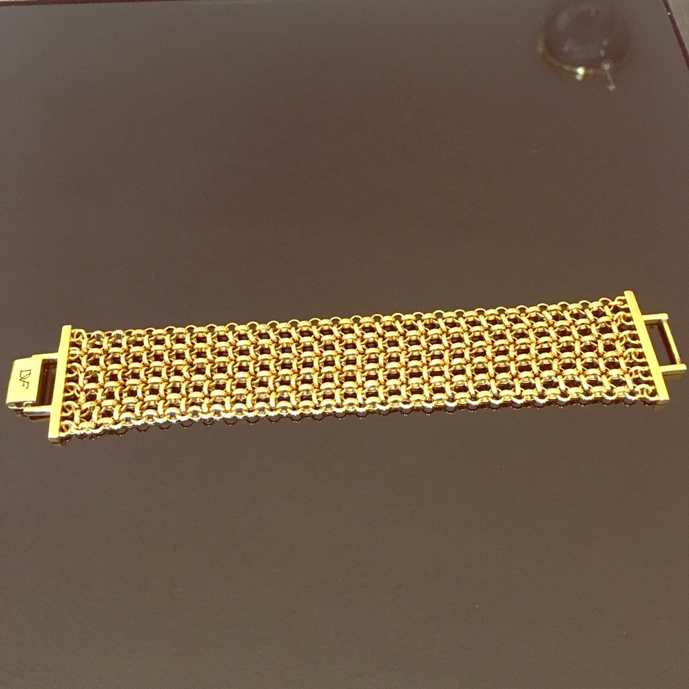 DVF woven chain link bracelet