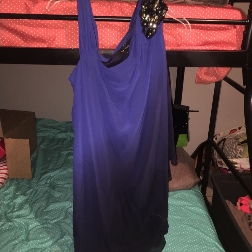 Blue Ombré Formal shirt dress