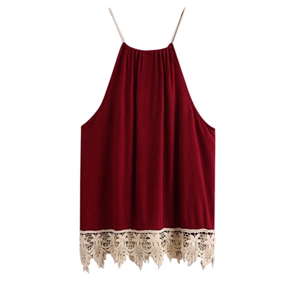 Red Wine Tasseled Tank T - Picture 2 of 3